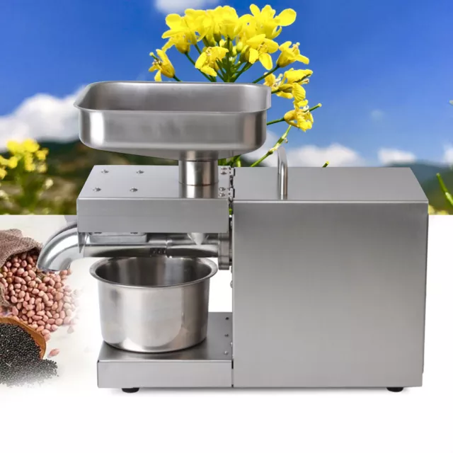 Commercial Automatic Oil Press Machine Cold & Hot Oil Extractor 110V 600W