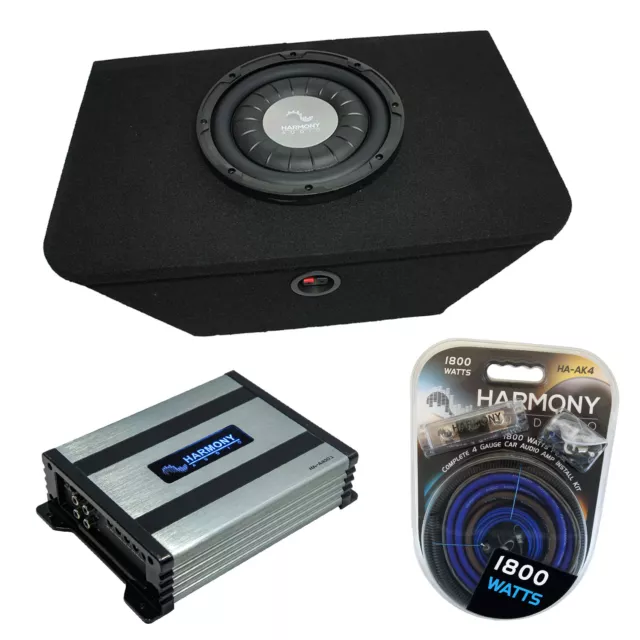 00-09 Honda S2000 Custom Fit Harmony F104 Single 10" Sub Box & HA-A400.1 Amp