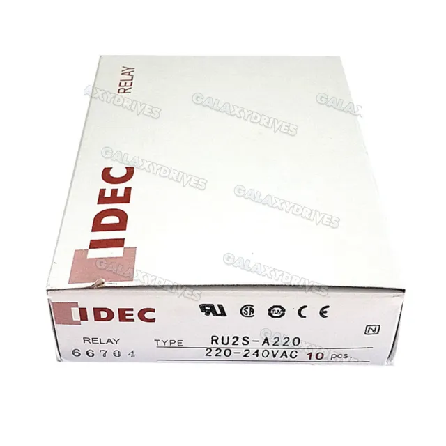 10PCS/BOX IDEC RU2S-A220 Relay Plug-In DPDT 10A 240VAC New