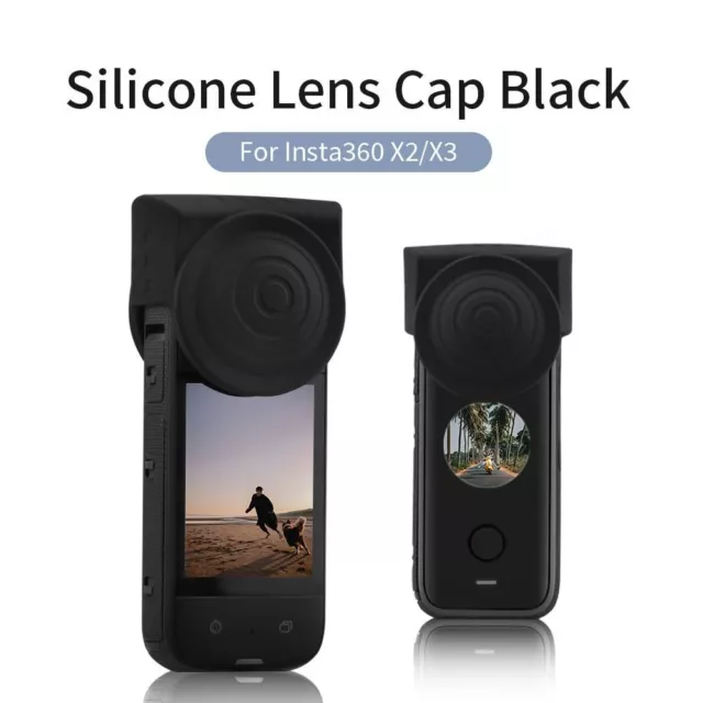 Silicone Lens Cap Durable Protective Cover for insta360 X3/ONE X2 Camera