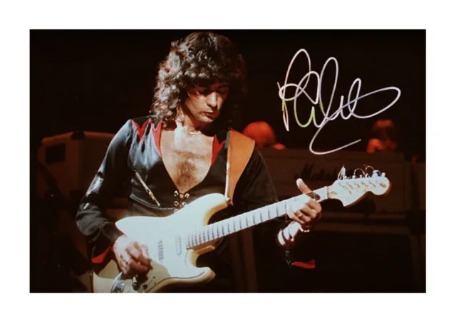 Ritchie Blackmore Deep Purple 2 A4 signed photograph poster with choice of frame