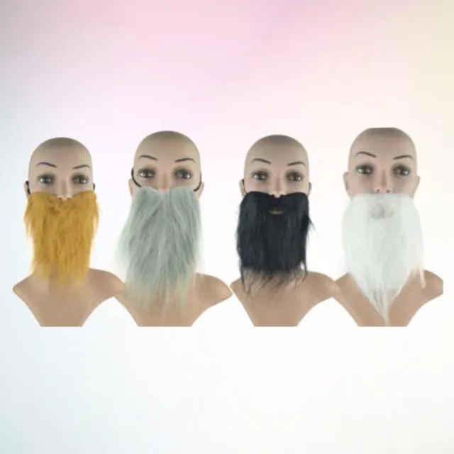 4 pezzi baffi barba baffi simulazione costume cosplay accessorio puntelli palla