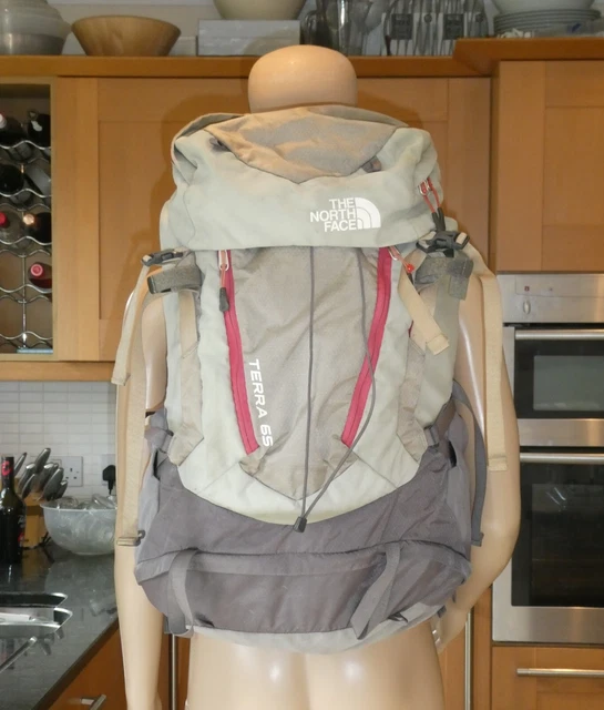 *THE NORTH FACE* Unisex TERRA 65L OPTIFIT RUCKSACK RUCKSACE grau L/XL GC UVP £155