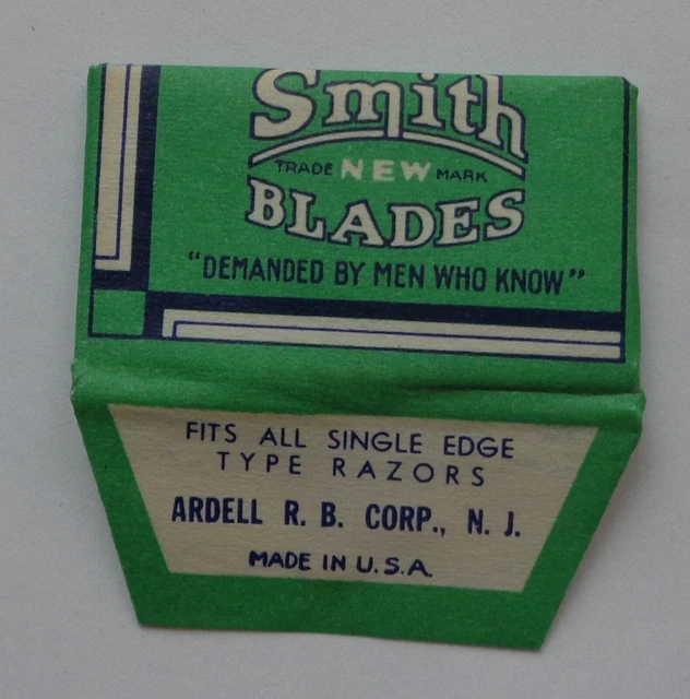 Vintage Razor Blade SMITH Single Edge One Wrapped Blade