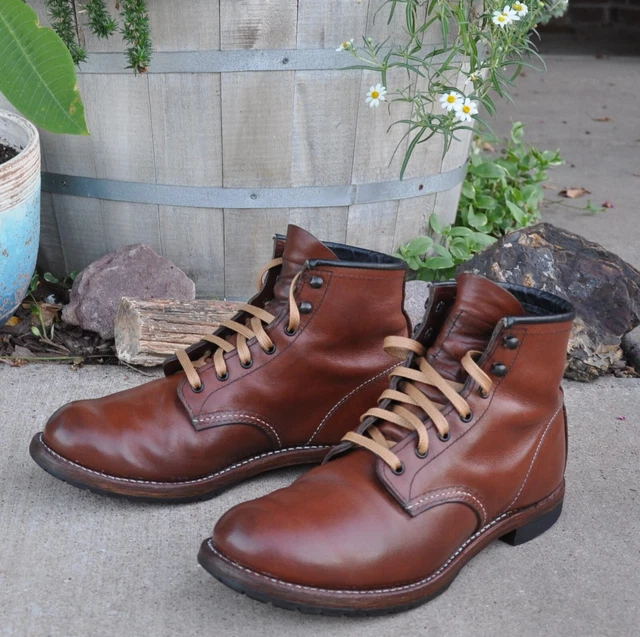 Red Wing Heritage Beckman Boots 8.5 D 8.5D 9016 Cigar Featherstone Plain Toe