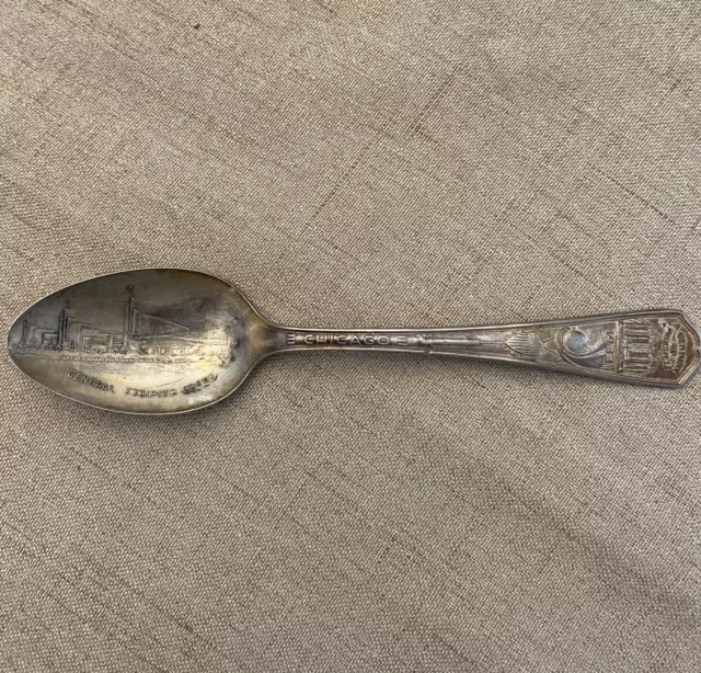 1933 A Century of Progress Chicago Worlds Fair Spoon