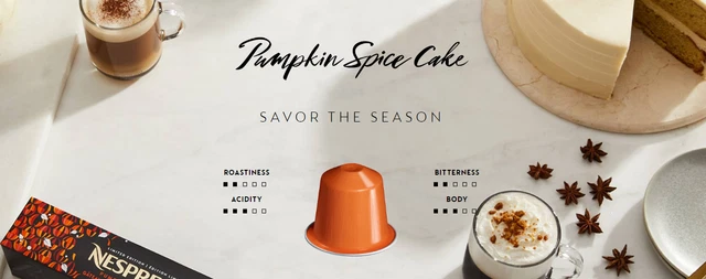 *Last ! Nespresso Limited Edition: 100 X Pumpkin Spice Cake Nespresso Coffee Pod 2