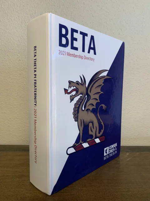 Beta 2021 Membership Directory - 2021 Beta Theta Pi Fraternity - Like New