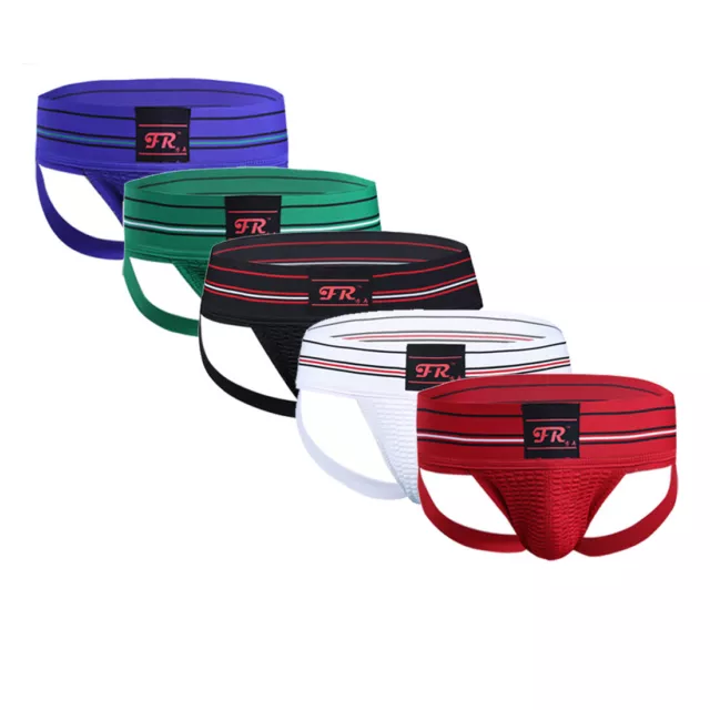 Men Athletic Supporter Jockstrap Sports Bikini Briefs Underwear Underpants S-XL