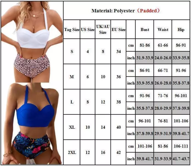 Summer Women Push Up Padded Bra Bikini Set Swimsuit Swimming Costume Swimwear 3