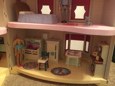 Vintage Fisher Price Loving Family Home for Holidays Christmas Dollhouse, Extras 6