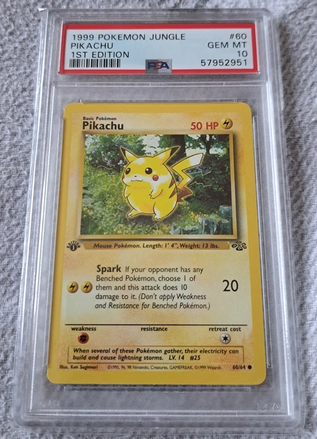 1999 Pokemon Jungle Pikachu 11/64 1st Edition PSA 10
