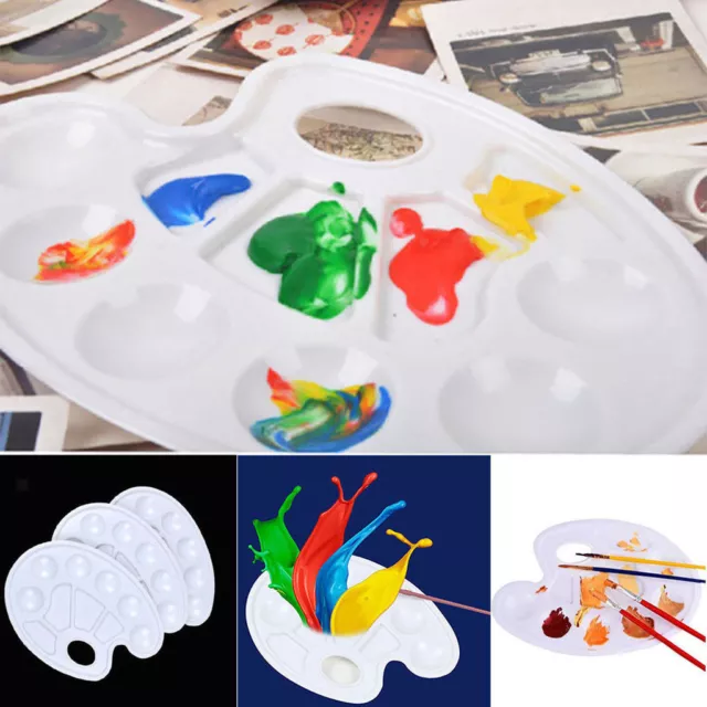 Paint Palette Artists mixing plastic palettes Paint Tray kidney round  folding