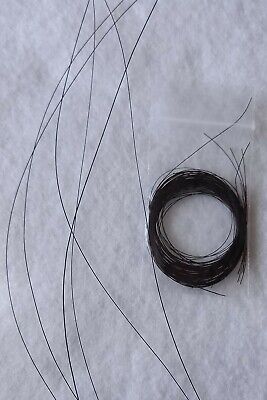 Caballo de pelo de la cola Aguja Fieltro Original/artesanías Negro ~ 30cm ~ 20 Hilos