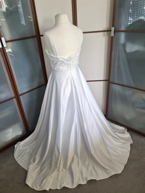 Abito da sposa Asos Bridal NUOVO corsetto bianco con perline UK 12