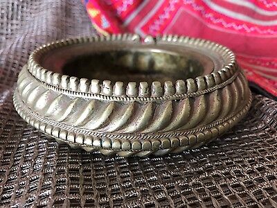 Old North Indian Silver Plated Bracelet Change Bowl …beautiful accent piece 3