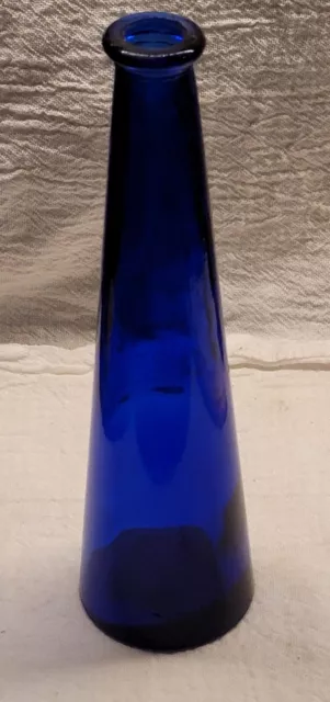 Colbalt Blue Cone Shaped Bottle
