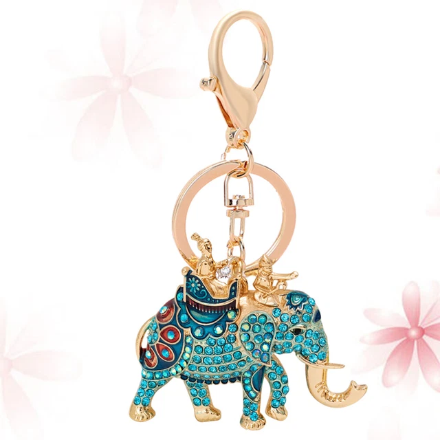 Elephant Key Charm Rhinestone Elephant Keychain Keychains Car Keys Accessories