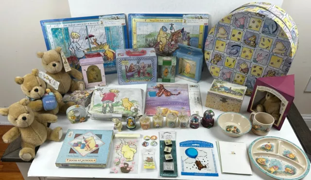 CLASSIC WINNIE THE POOH & Friends Collection 37pc Lot Children's Room Decor