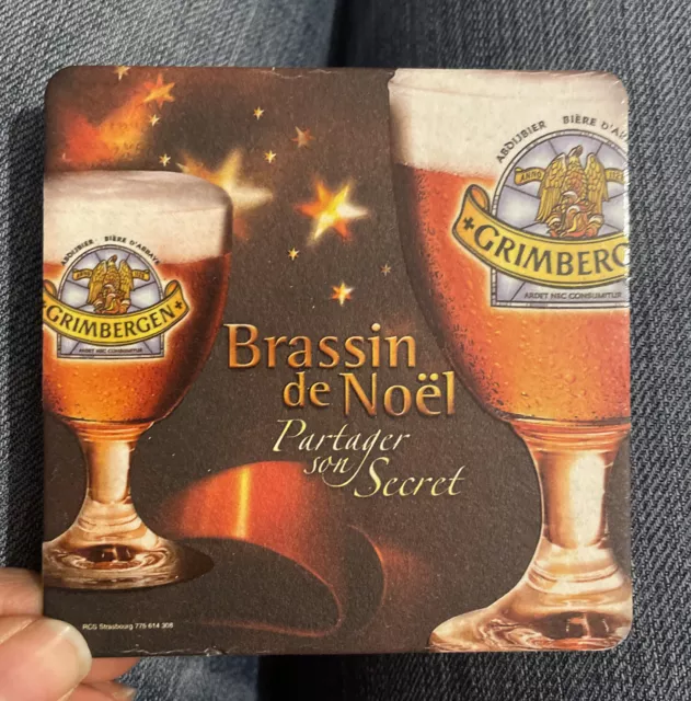 sous bock bassin de noël Grimbergen Lot De 10