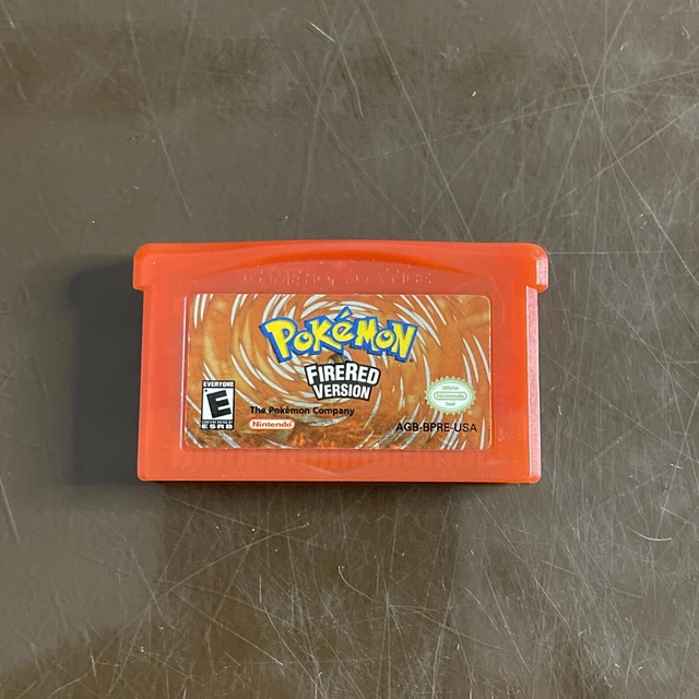 Pokemon fire red gba shop cartridge