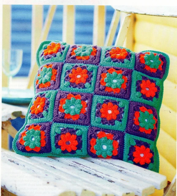  PULLOUT CROCHET Pattern For RetroLook Granny Square