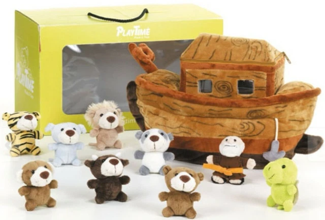 Set Arca di Noè e animali di peluches, Playtime 48574 NUOVO CON ETICHETTE.