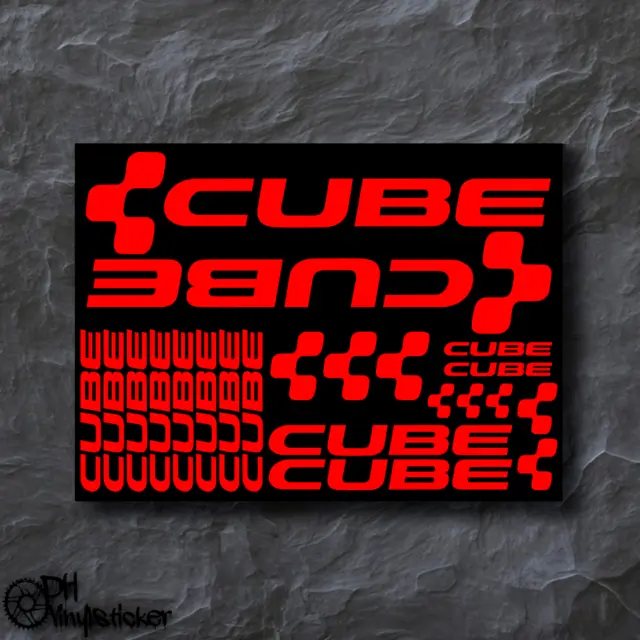 Cube Old Sticker Rot | Aufklebersatz Set Fahrrad eBike BMX MTB eMTB Rahmen