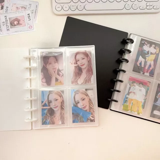 Postcard Sleeve Photo Card Binder 7 Ring Storage Album 20 Sheets Pocket Display