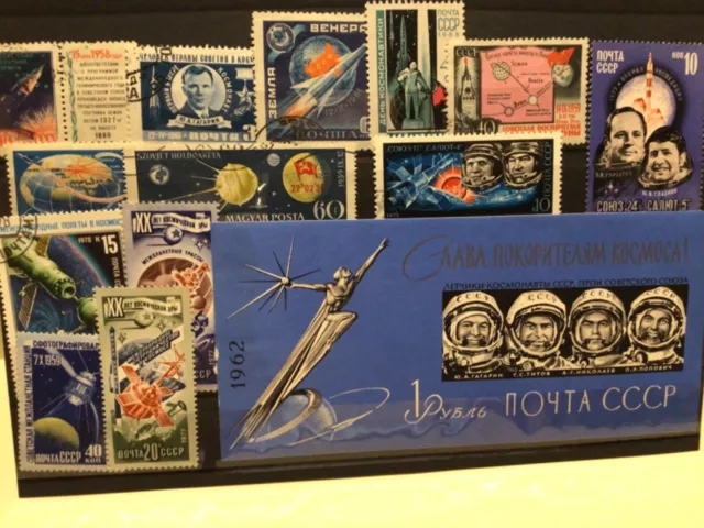 USSR Russia Space Exploration  mounted mint & used stamps A13679