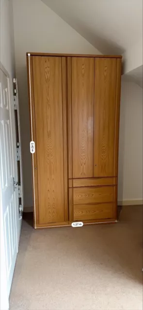 2 door wardrobe with drawers and mirror