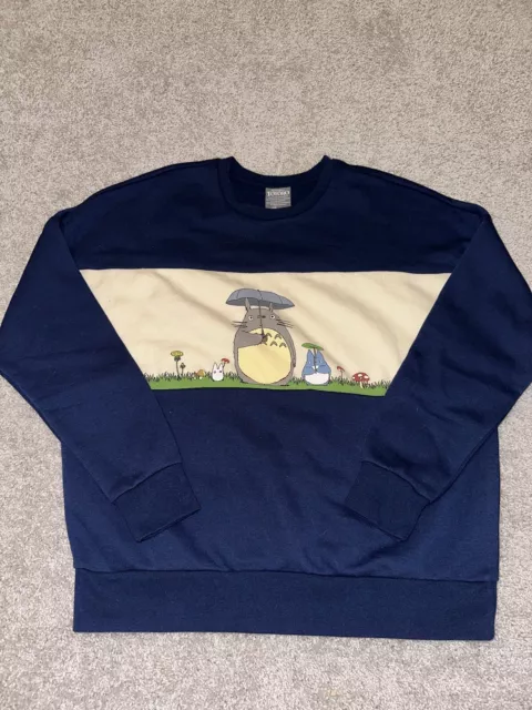 Her Universe Studio Ghibli My Neighbor Totoro Sweatshirt Size XS Navy Crew