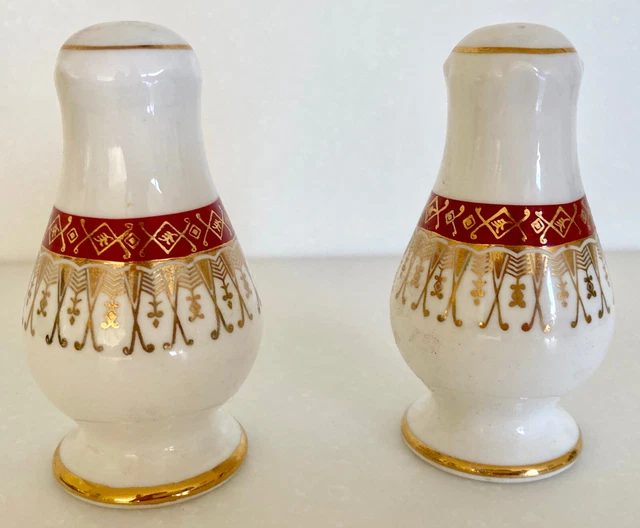 Royal Grafton Majestic Red Salt & Pepper Pots Shakers Cruet Set