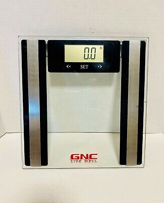 Escala de baño digital GNC transparente y negra GS 7301 C