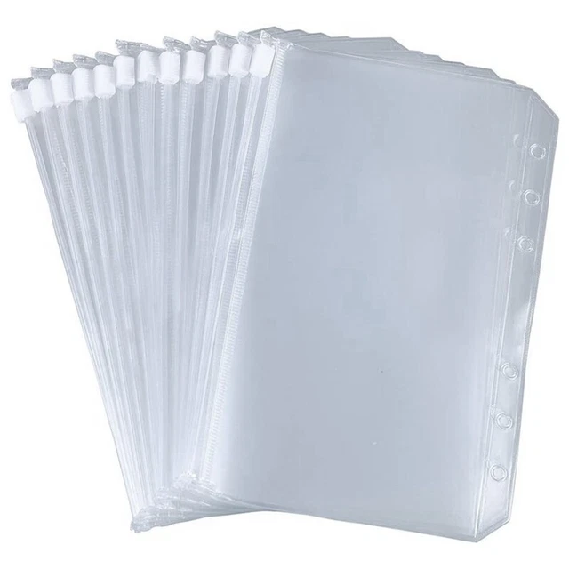 24 Pochettes de Reliure A6 Taille 6 Trous Reliure à GlissièRe Dossiers pour ReM2