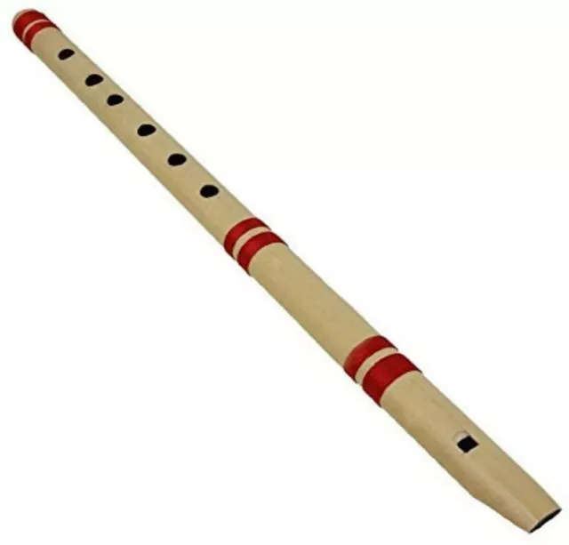 G-SCALE Traditional Indian wood Bamboo straight Flute Bansuri 6+1 HOLE [17 INCH]