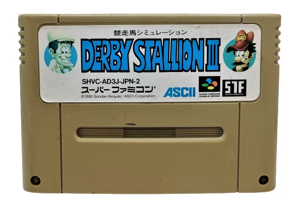 Genuine JAPANESE SFC Derby Stallion III 3 Nintendo Super Famicom NTSCJ Import