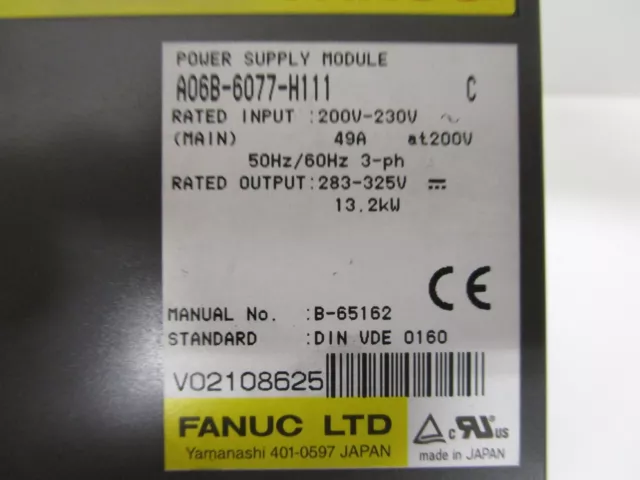 Fanuc A06B-6077-H111 Ser C Power Supply Module - Used - Free Shipping 2