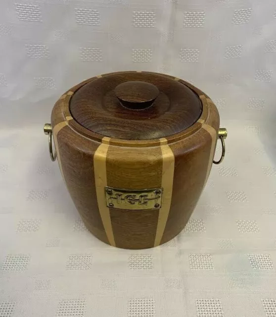 Lancraft Laminated Wood Ware Wooden Ice Bucket