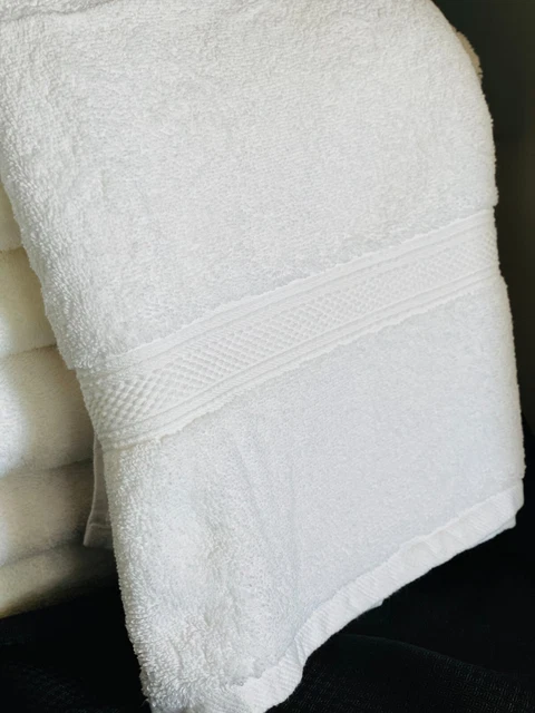X Large 57 x 29 Thick Luxury Hotel Grade 100% Cotton White Bath Towel