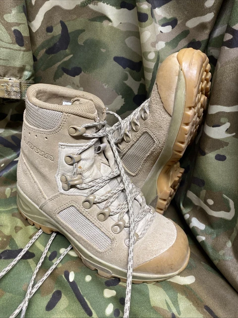 Lowa Elite Desert – Taktischer Kurzschaftstiefel, Khaki, Größe 44 (Leder, Gummisohle)
