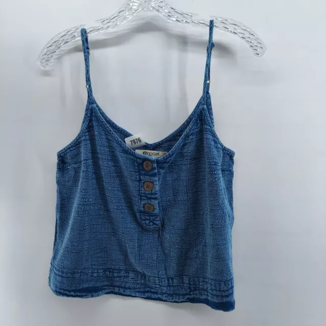 Ripcurl shirt women's size XS casual summer boho tank top blue pullover cropped