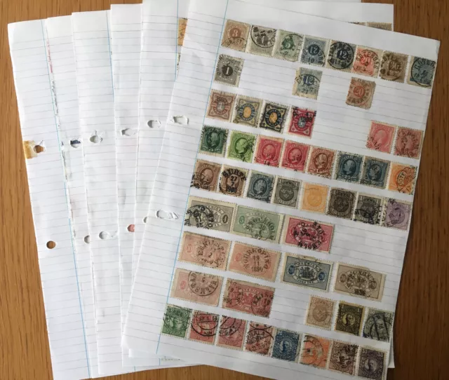 Sweden Stamp, 1860s-1980s, Six Pages of Mint and Used Stamp