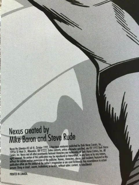 Nexus the Liberator #3 (Oct 1992, Dark Horse) VF 8.0 4