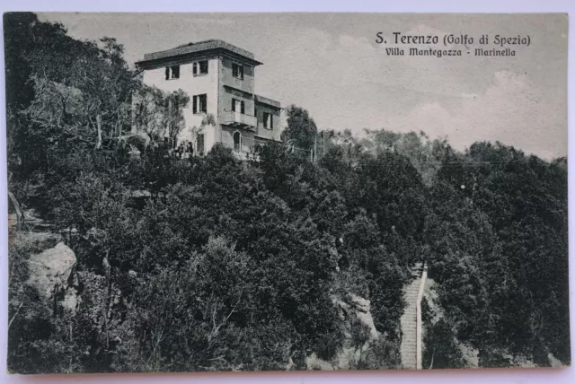 Cartolina S.Terenzo villa Mantegazza Lerici La Spezia Liguria paesaggistica T1