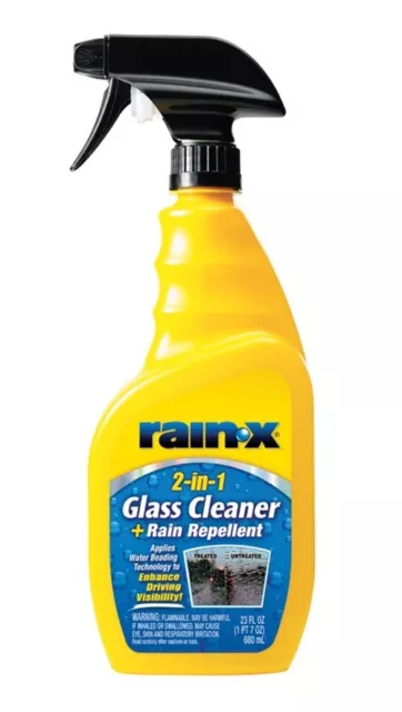 Rain-X 2-in-1 No Scent Glass Cleaner Combo 23 oz. Spray (Pack of 6)
