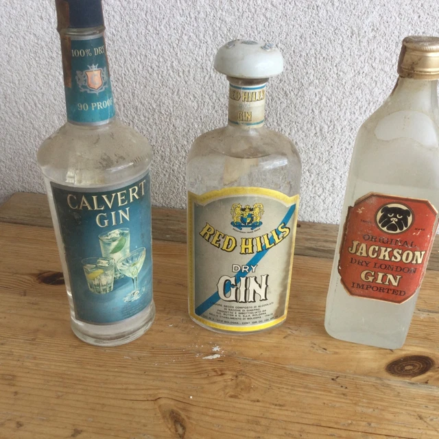 Gin vintage da collezione n. 3 bottiglie