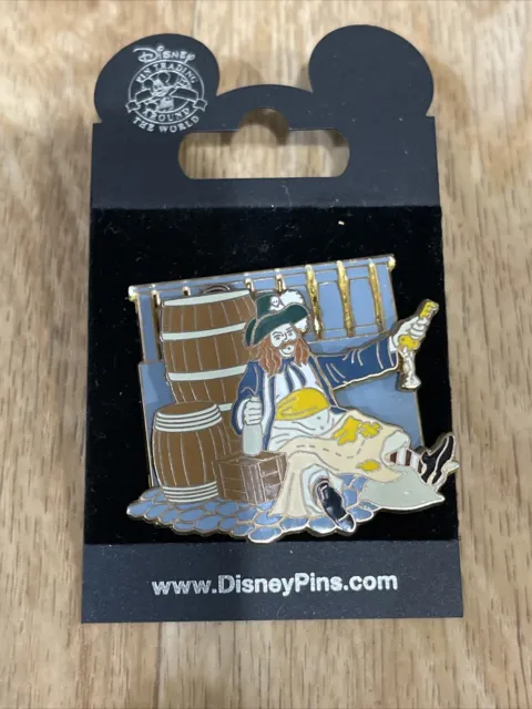 Disney Pin Pirates of the Caribbean Attraction Jack Sparrow in Barrel New