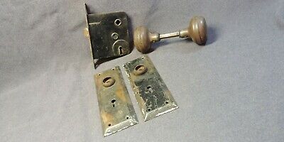 Steel Metal Antique Mortise Skeleton Key Doorknob Lock Back Plate Hardware Lot