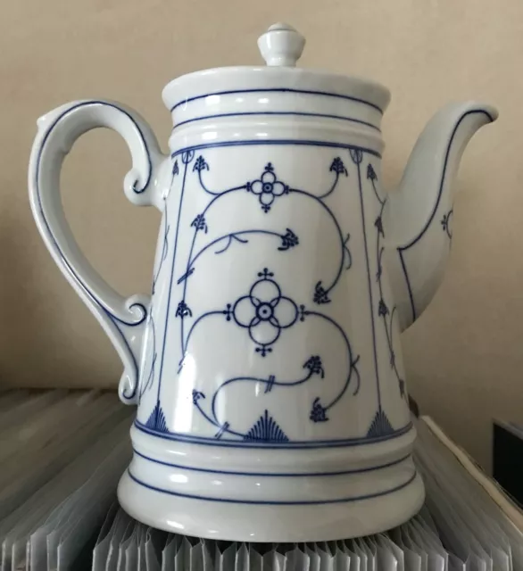 Kaffeekanne mit Deckel - Zwiebelmuster/Strohblumenmuster/Indisch Blau, unbenutzt